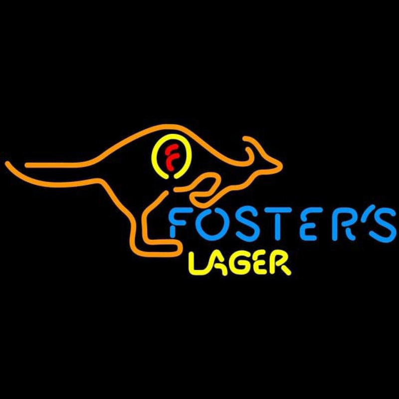 Fosters Kangaroo Beer Sign Neontábla