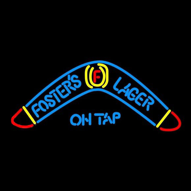 Fosters Lager Boomerang Beer Sign Neontábla