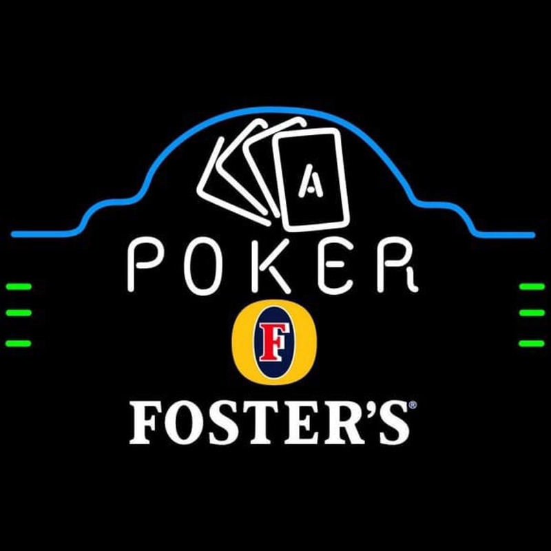Fosters Poker Ace Cards Beer Sign Neontábla