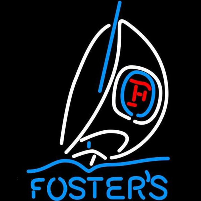 Fosters Sailboat Beer Sign Neontábla