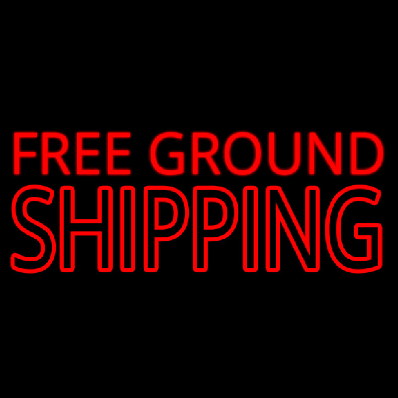 Free Ground Shipping Block Neontábla