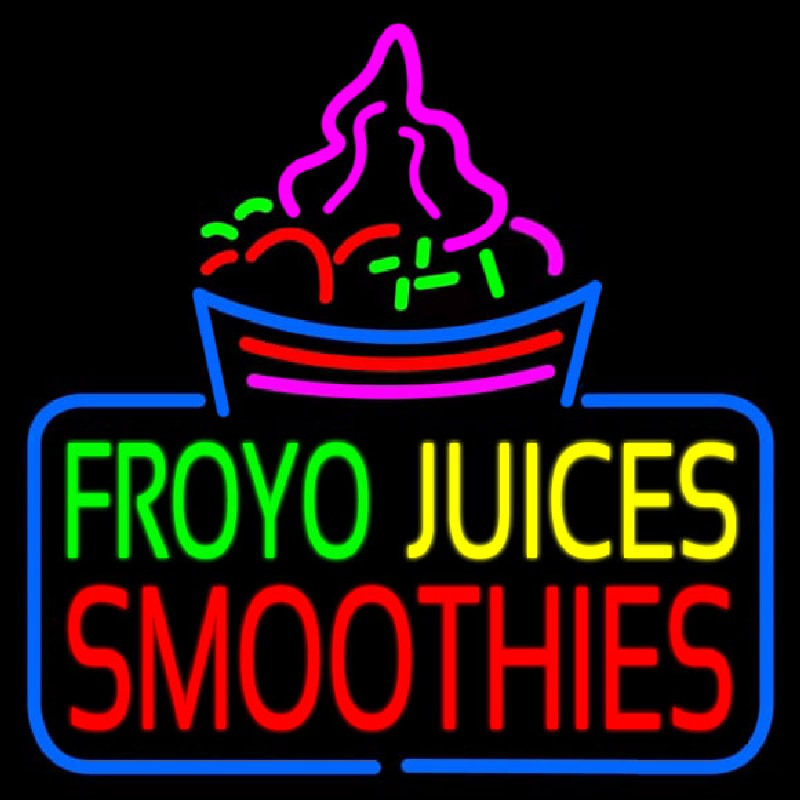 Froyo Juices Smoothies Neontábla