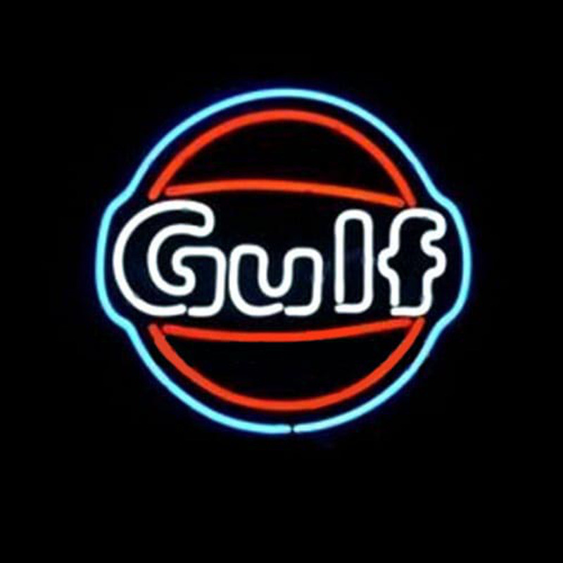 GULF OIL LOGO BEER BAR Neontábla