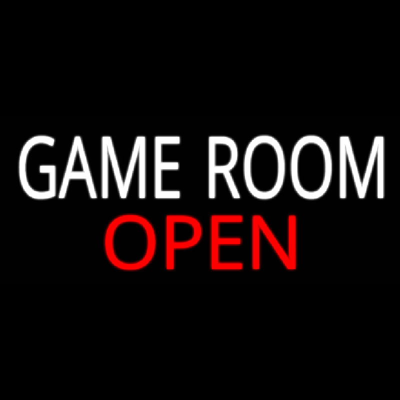 Game Room Open Real Neon Glass Tube Neontábla