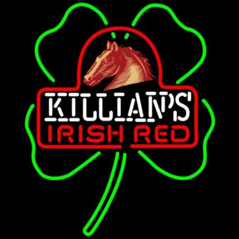 George Killians Irish Red Shamrock Beer Sign Neontábla