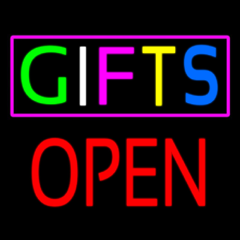 Gifts Block Open Neontábla