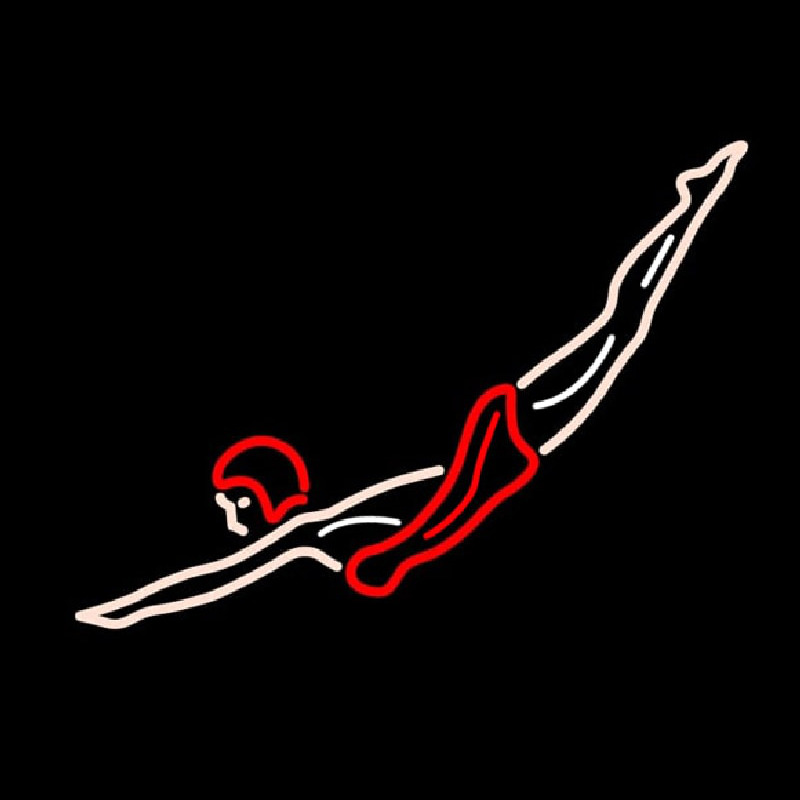 Girl Diving Neontábla
