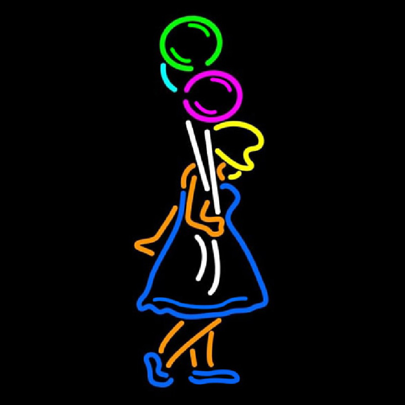 Girl With Balloon Neontábla