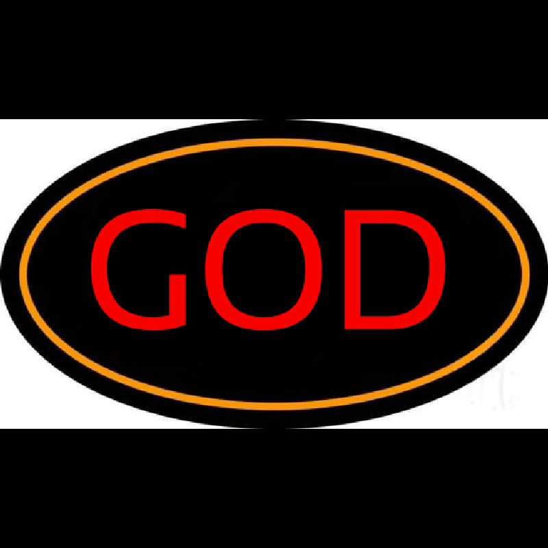 God With Border Neontábla