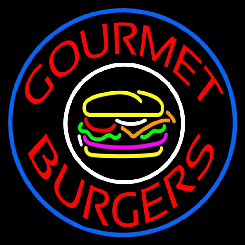 Gourmet Burgers Circle Neontábla