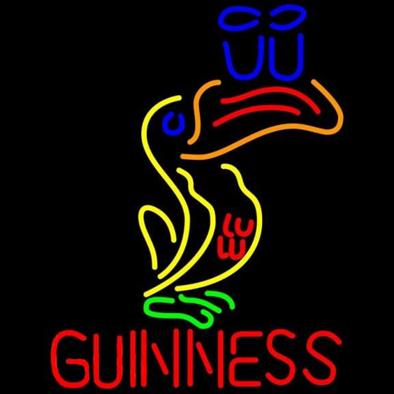 Great Looking Multicolored Guinness Beer Sign Neontábla