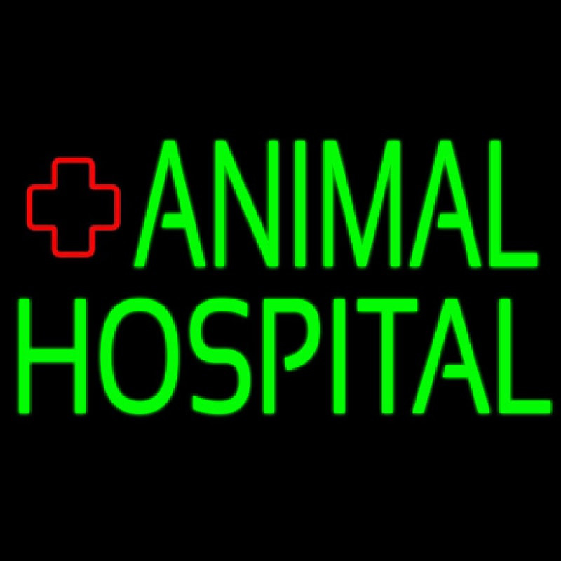 Green Animal Hospital Logo 2 Neontábla