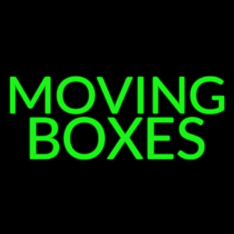 Green Block Moving Bo es Neontábla