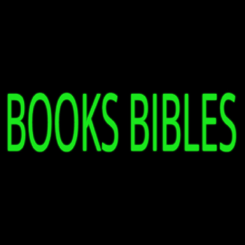 Green Books Bibles Neontábla