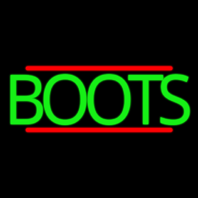 Green Boots With Line Neontábla