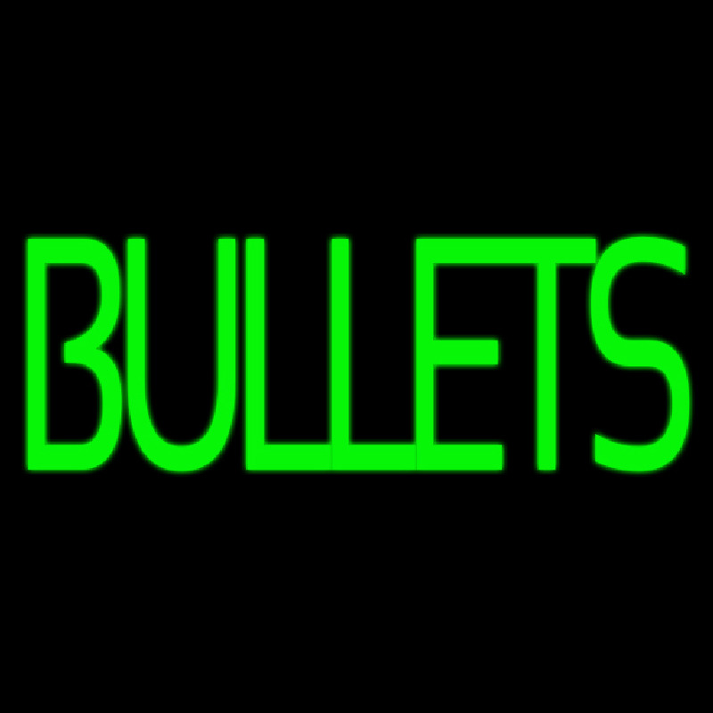 Green Bullets Neontábla