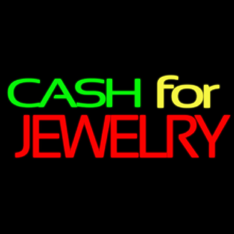 Green Cash For Jewelry Neontábla