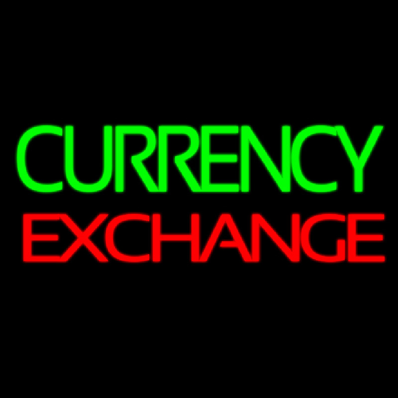 Green Currency E change Neontábla