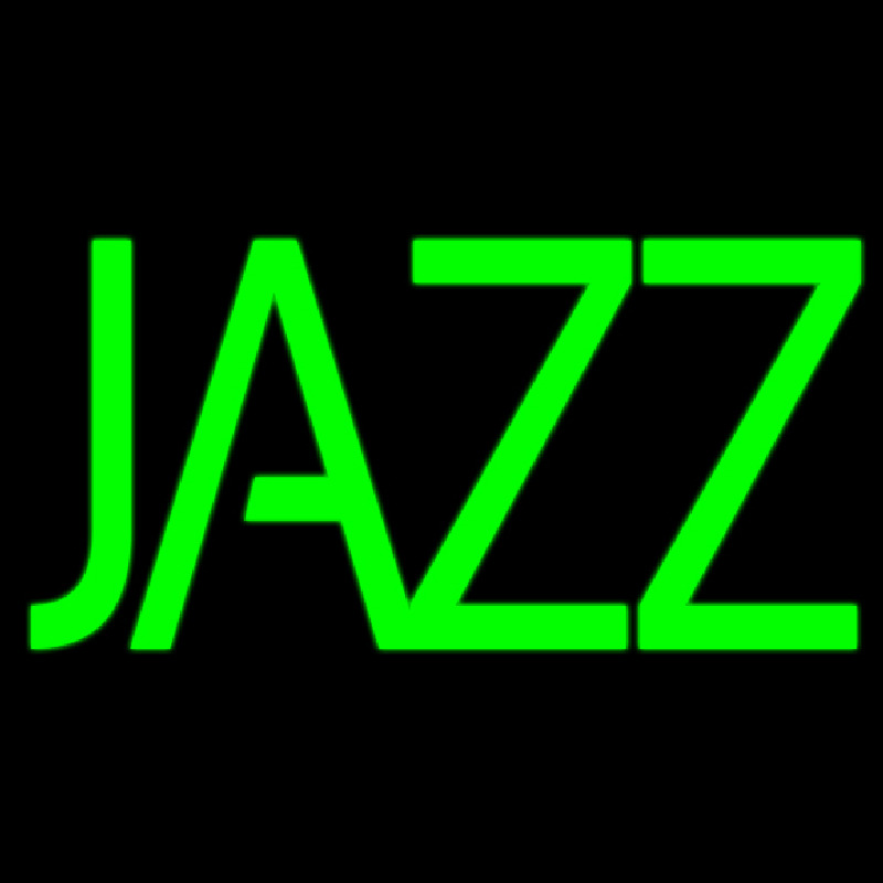 Green Double Stroke Jazz Block Neontábla