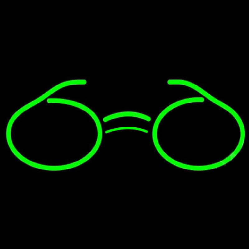 Green Glasses Logo Neontábla