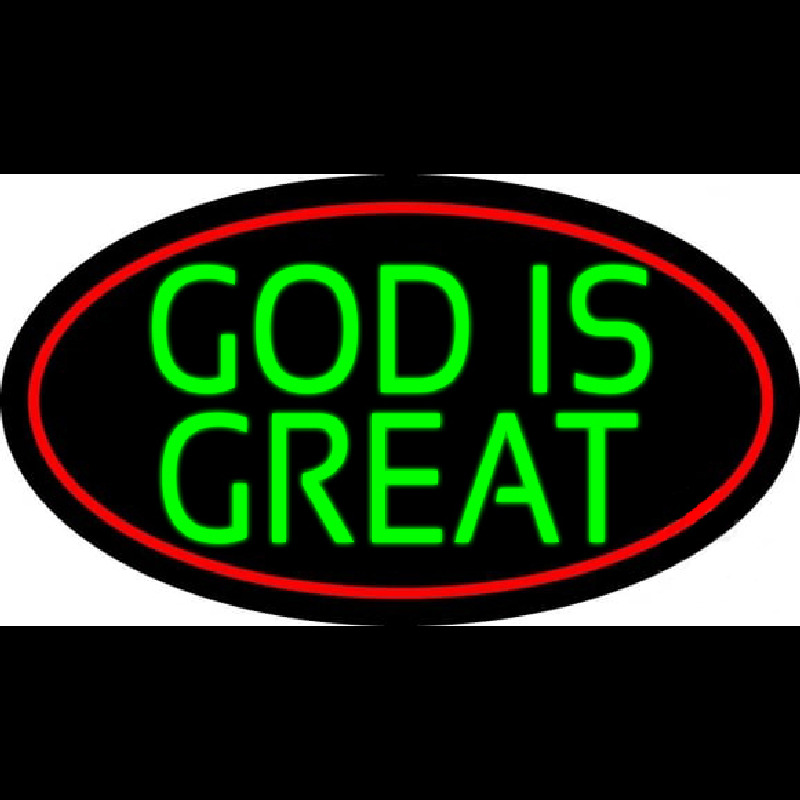 Green God Is Great Neontábla