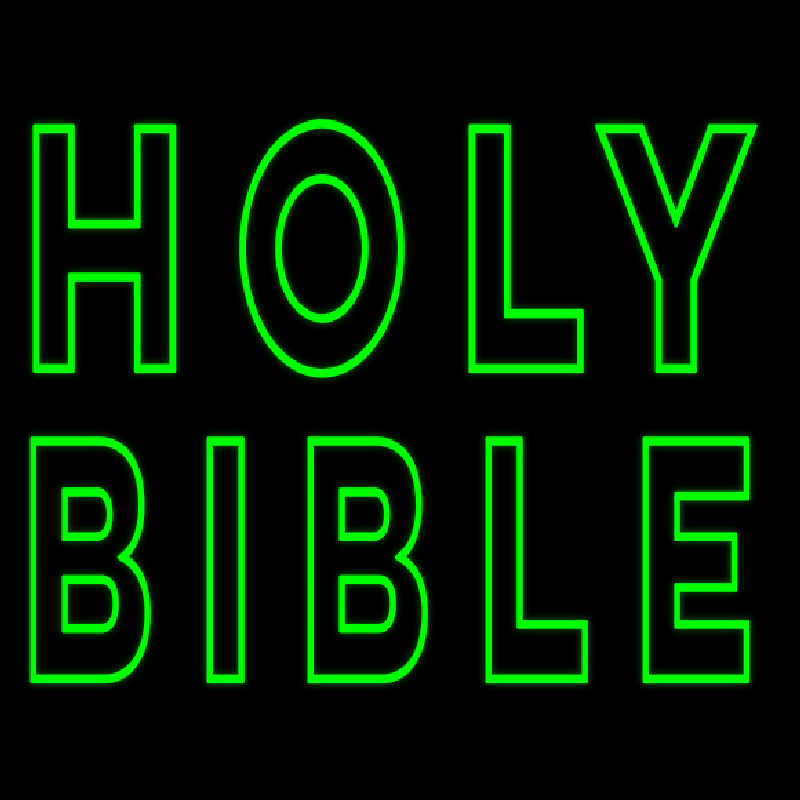 Green Holy Bible Neontábla