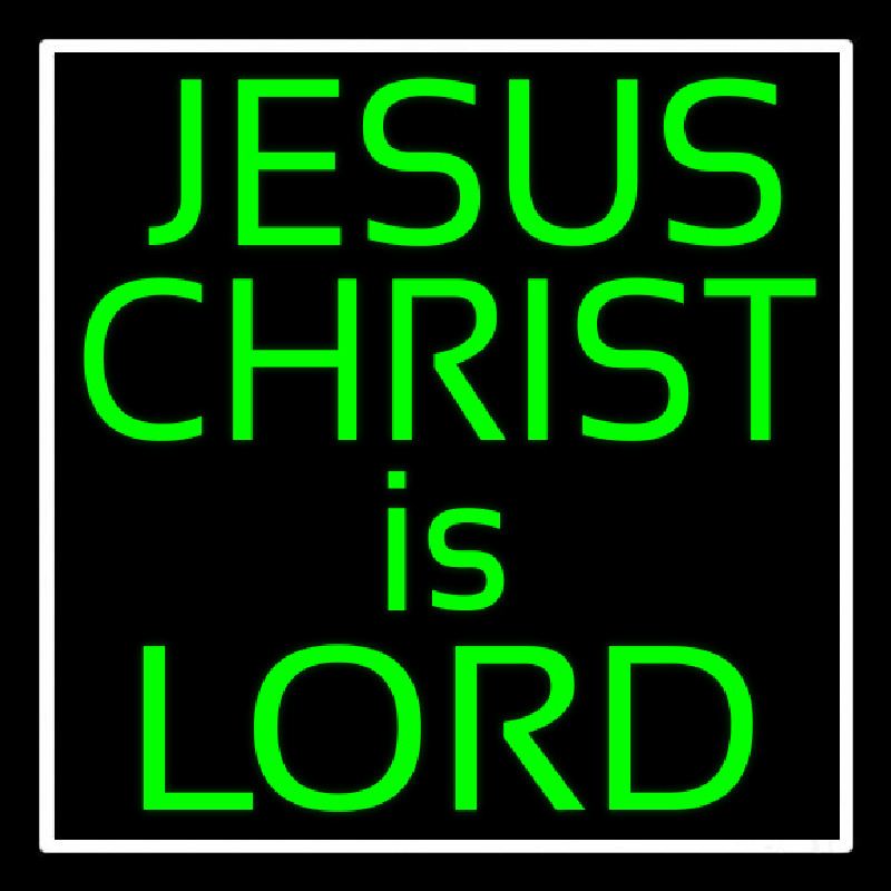 Green Jesus Christ Is Lord Neontábla