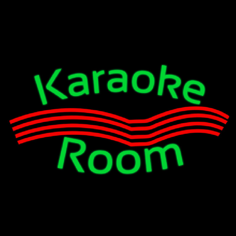 Green Karaoke Rooms Neontábla