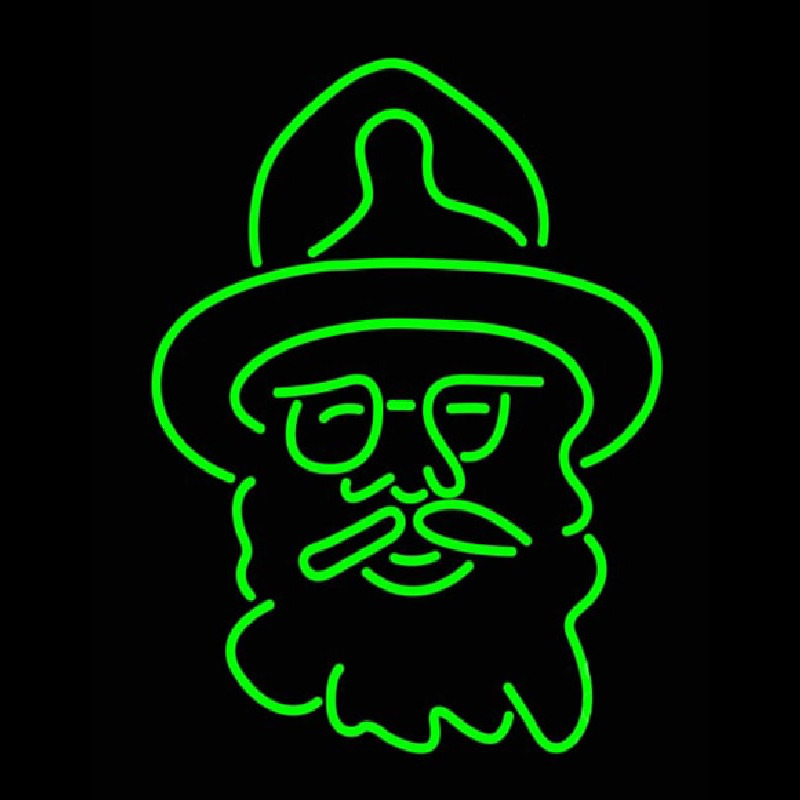 Green Man Logo Neontábla