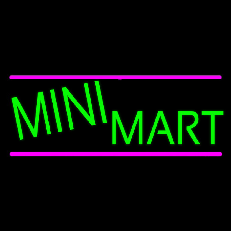 Green Mini Mart Neontábla