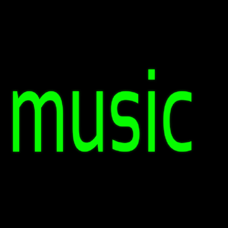 Green Music Neontábla