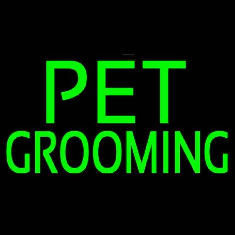 Green Pet Grooming Block 2 Neontábla