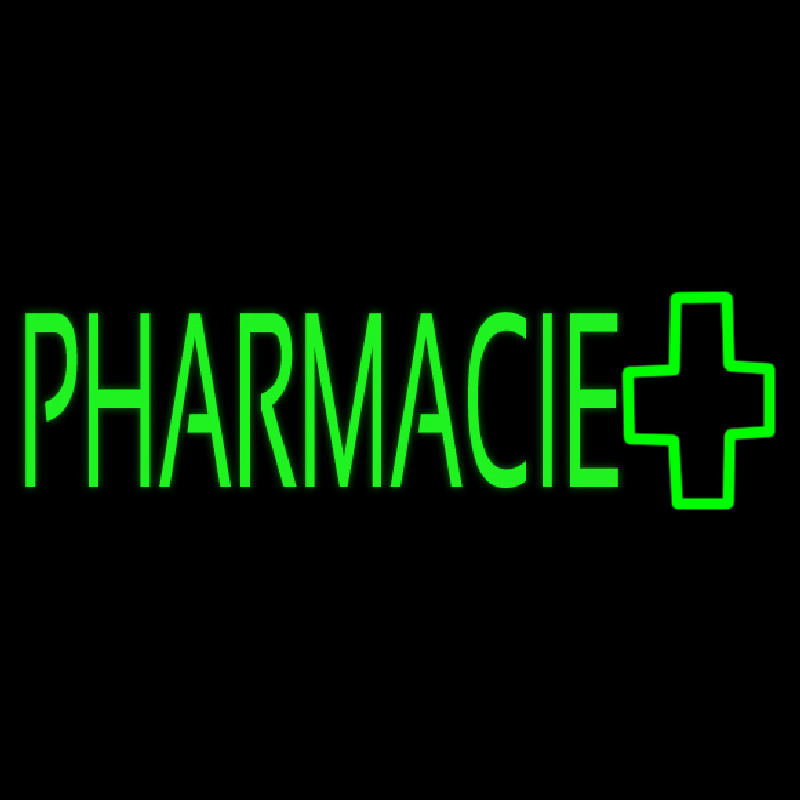 Green Pharmacie Logo Neontábla
