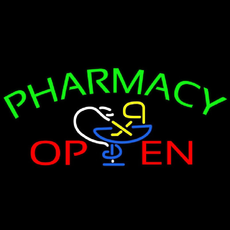 Green Pharmacy Open Neontábla