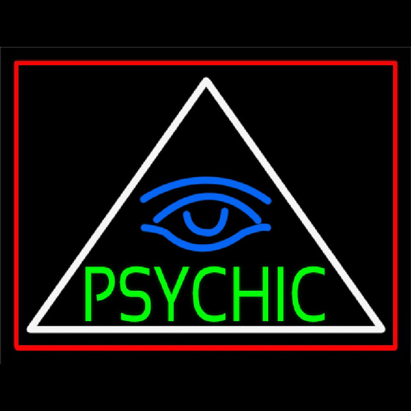 Green Psychic With Blue Eye Neontábla