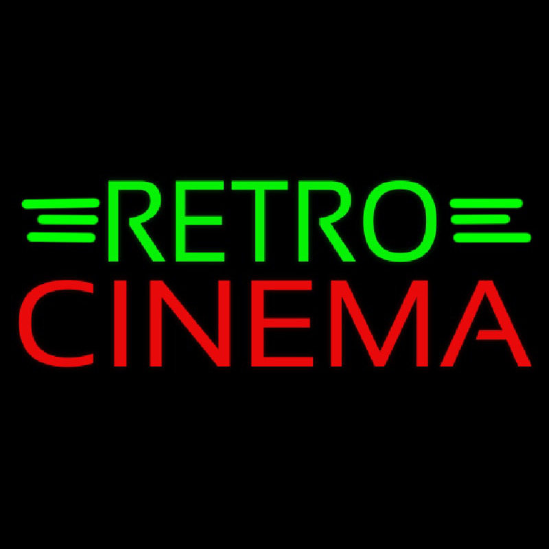Green Retro Red Cinema Neontábla