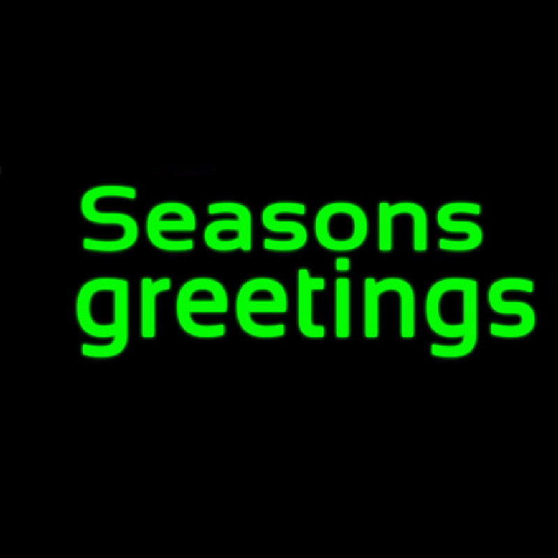 Green Seasons Greetings Neontábla