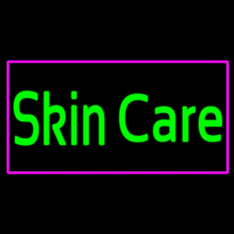 Green Skin Care Pink Border Neontábla