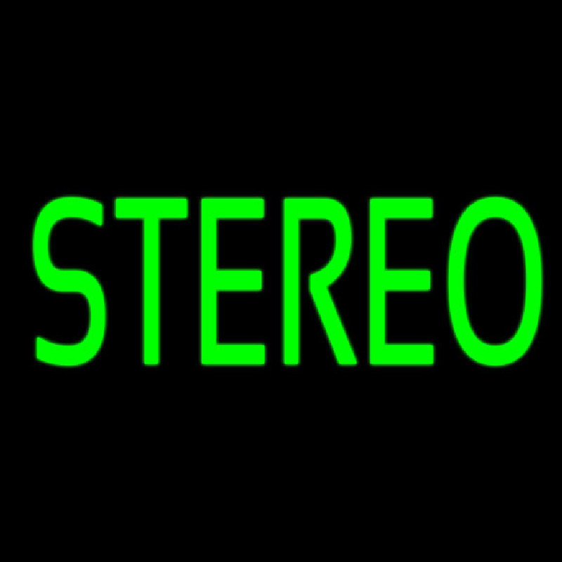 Green Stereo Block 2 Neontábla