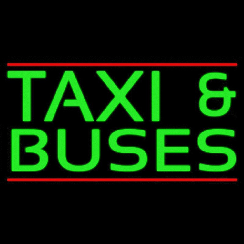 Green Ta i And Buses Neontábla