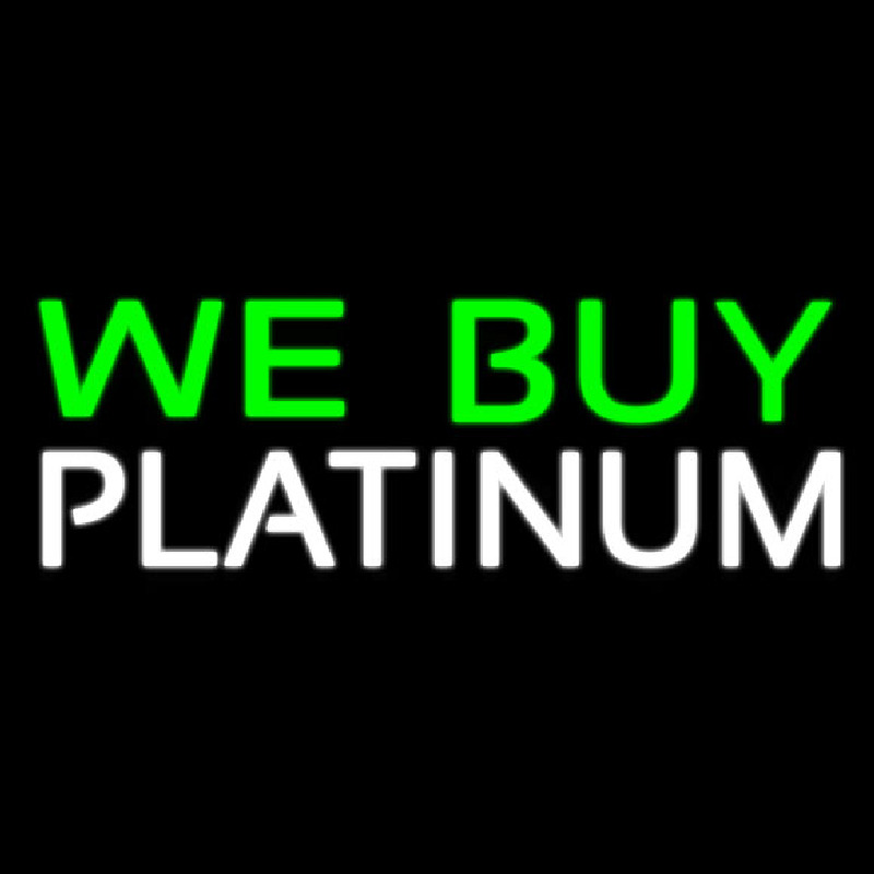 Green We Buy White Platinum Neontábla