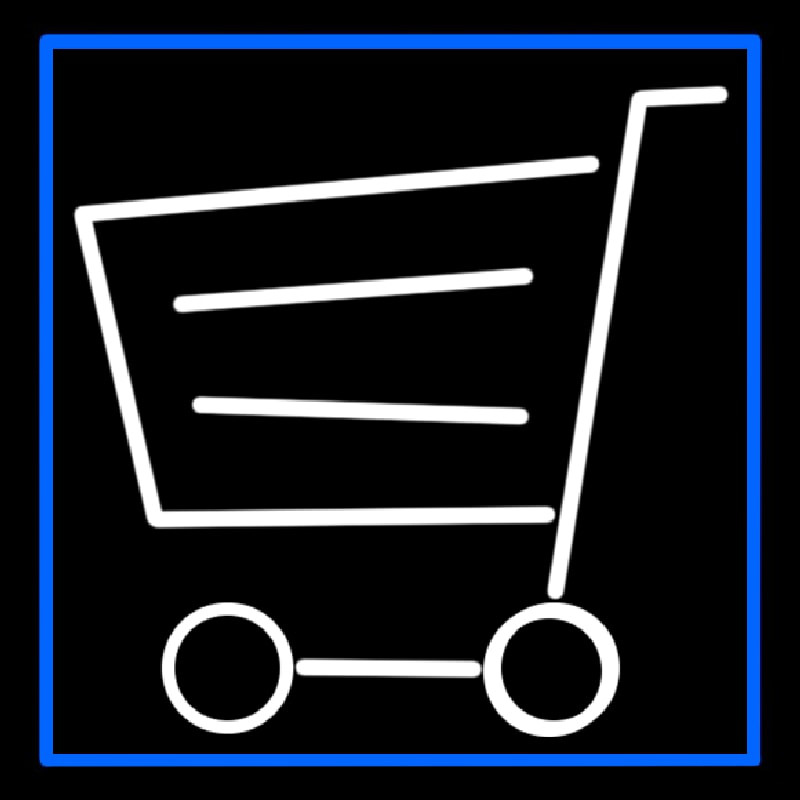 Grocery Trolly Logo Neontábla