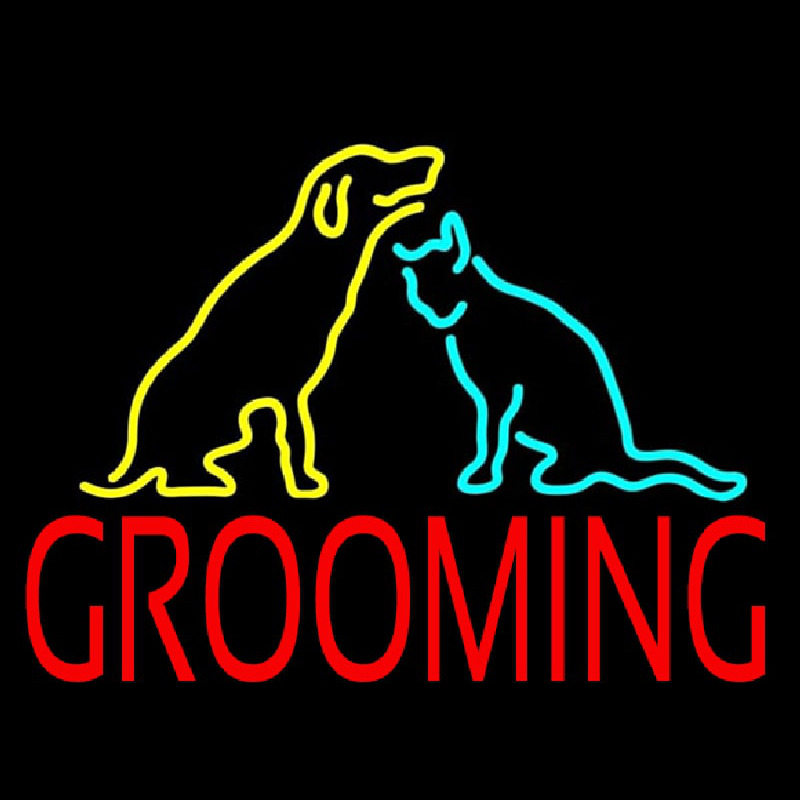 Grooming Logo 1 Neontábla