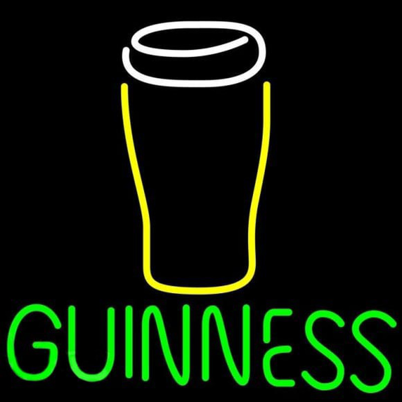 Guinness Glass 2 Beer Sign Neontábla