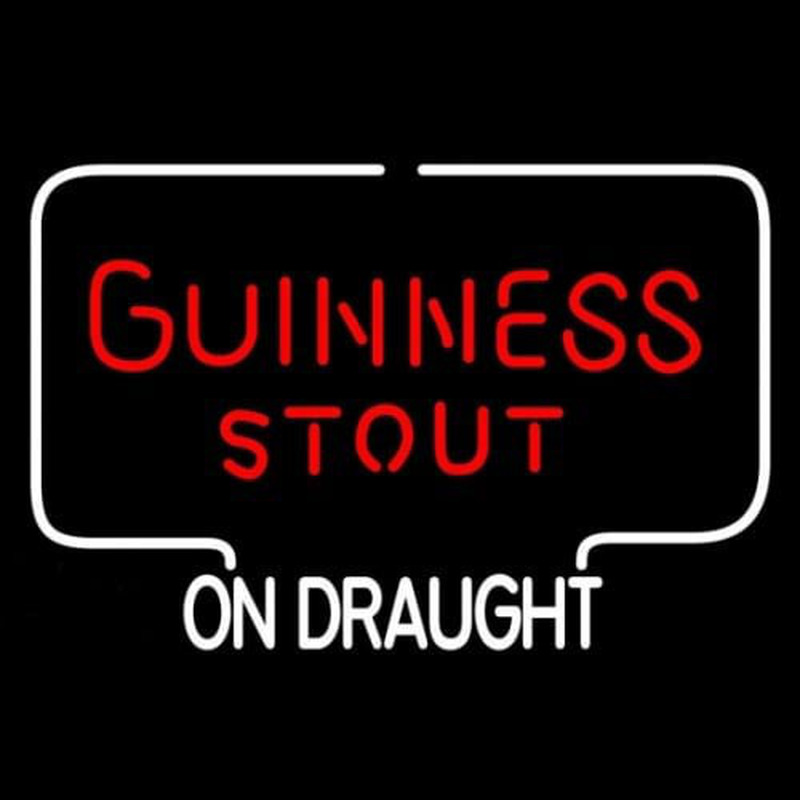 Guinness Stout ON DRAUGHT Neontábla