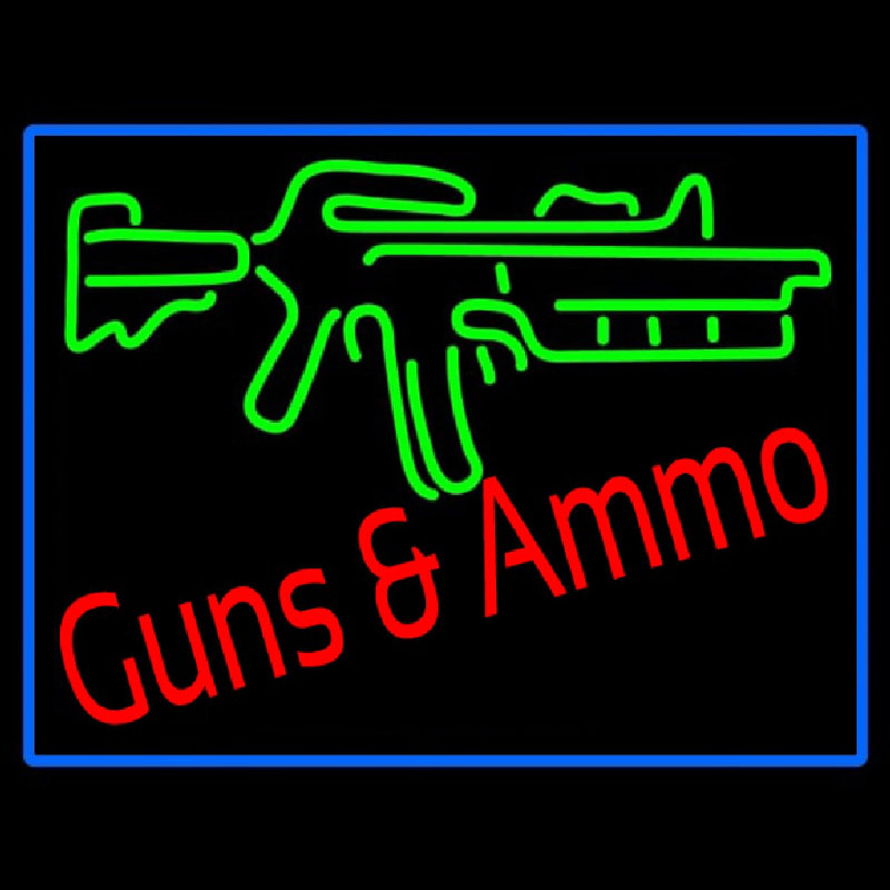 Gun Ammo Neontábla