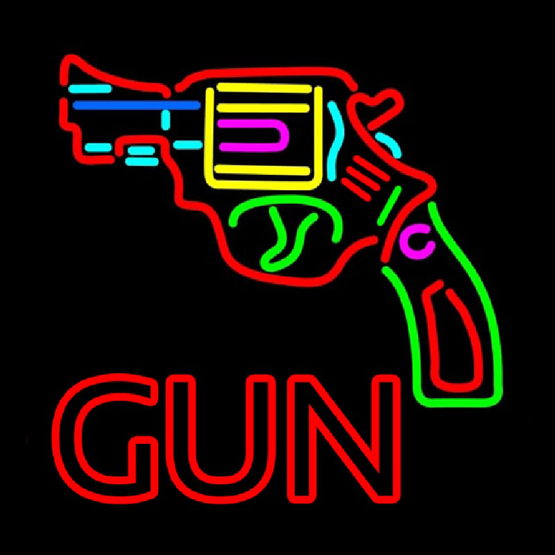 Gun Logo Neontábla