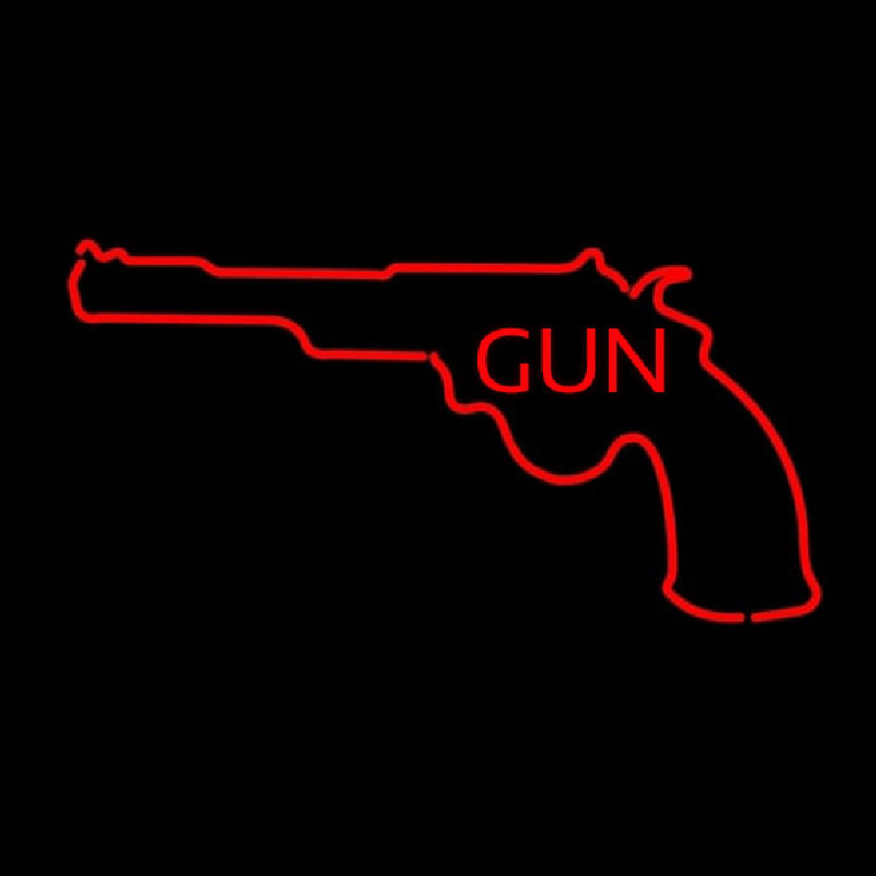 Gun With Logo Neontábla