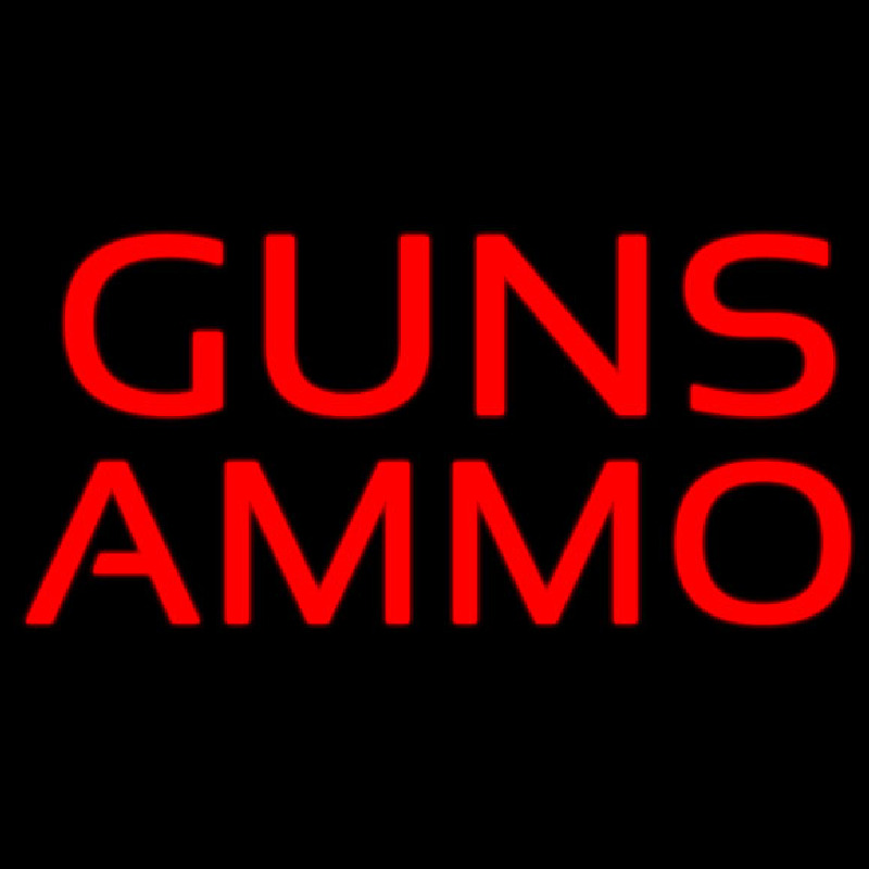 Guns Ammo Neontábla