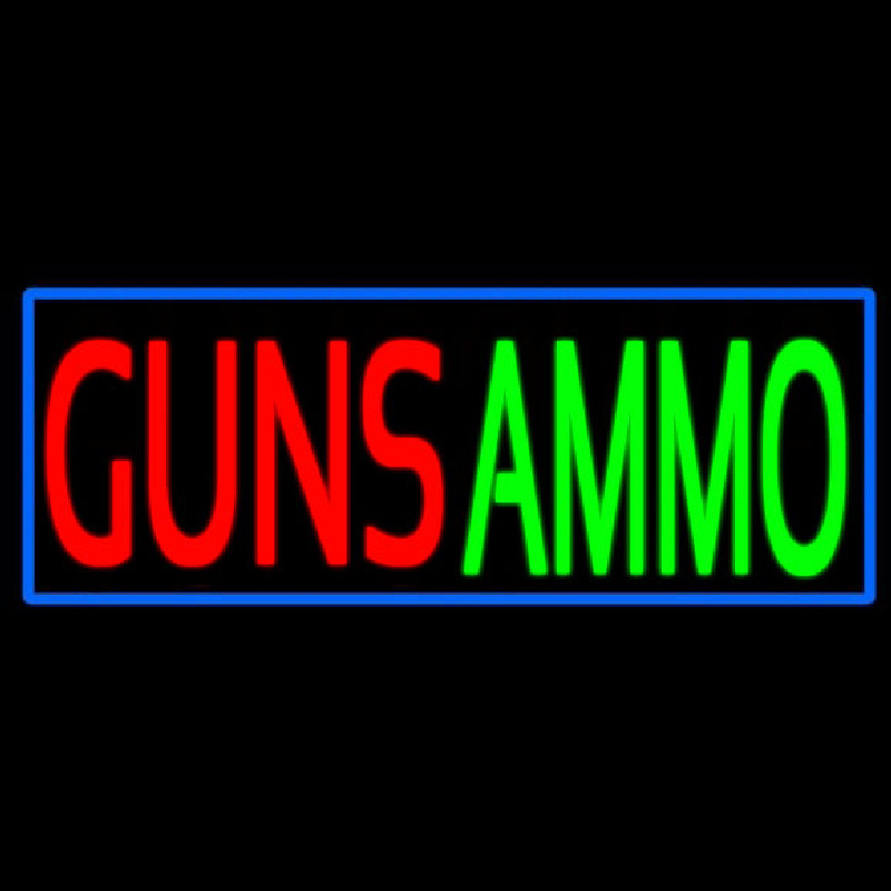 Guns Ammo Neontábla
